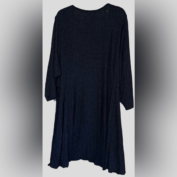 TORRID Blue/Black Marbled Ribbed Knit Trapeze Style Sweater Dress, Size 6X,GUC. - Picture 8 of 9